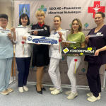 Сотрудники Госавтоинспекции при поддержке Рамавтодора поздравили коллектив Раменской областной больницы с Международным днем врача
